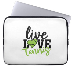 Tennisspieler Live-Liebe Tennis Laptopschutzhülle