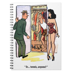 Tennisspieler, lustig notizblock