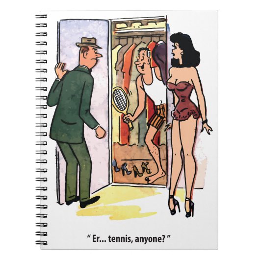 Tennisspieler, lustig notizblock (Vorderseite)