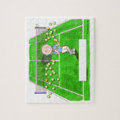 Tennisspieler, Männlich - Personalisierter Cartoon Puzzle (Vertikal)