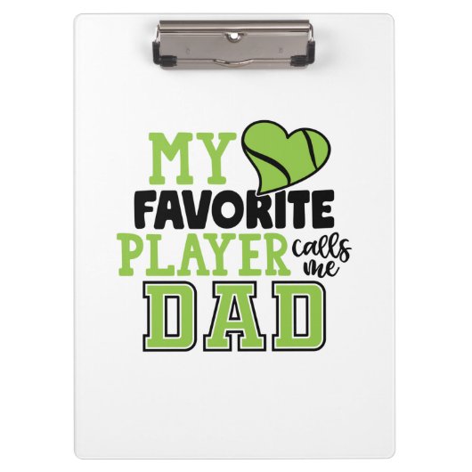 Tennisspieler | Mein Lieblings-Player ruft mich Va Klemmbrett (Vorderseite)