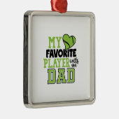 Tennisspieler | Mein Lieblings-Player ruft mich Va Ornament Aus Metall (Rechts)