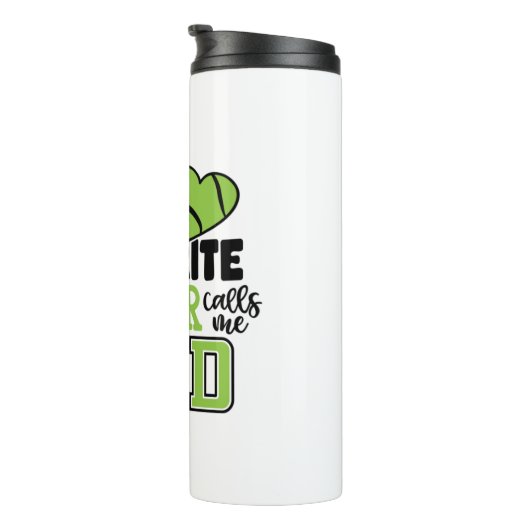 Tennisspieler | Mein Lieblings-Player ruft mich Va Thermosbecher (Nach rechts gedreht)