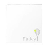 Tennisspieler mit Personalisiertem Namen Notizblock (Vorderseite)