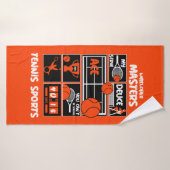 Tennisspieler mit Rollstuhl Badehandtuch (Badehandtuch)