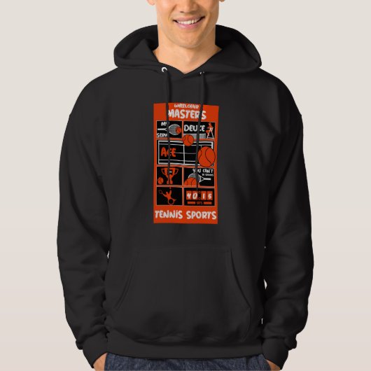 Tennisspieler mit Rollstuhl Hoodie (Vorderseite)