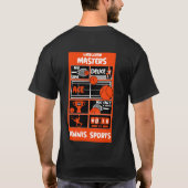 Tennisspieler mit Rollstuhl T-Shirt (Rückseite)