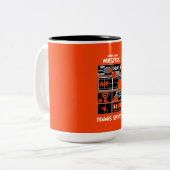 Tennisspieler mit Rollstuhl Zweifarbige Tasse (Vorderseite Links)