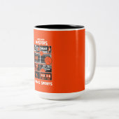 Tennisspieler mit Rollstuhl Zweifarbige Tasse (VorderseiteRechts)