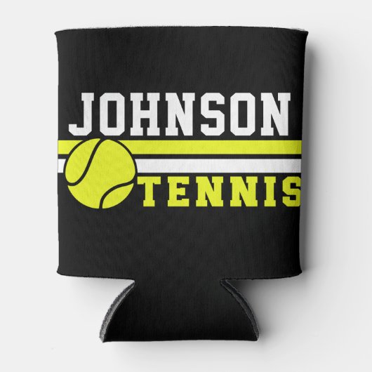 Tennisspieler NAME Ball Game Court Personalisiert Dosenkühler (Vorderseite)