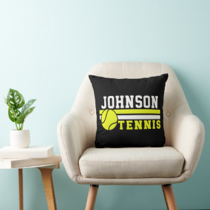 Tennisspieler NAME Ball Game Court Personalisiert Kissen
