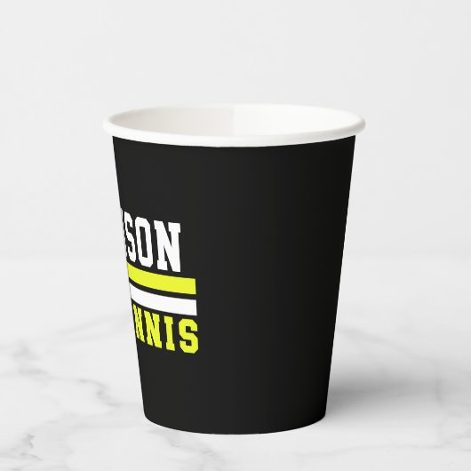 Tennisspieler NAME Ball Game Court Personalisiert Pappbecher (Links)