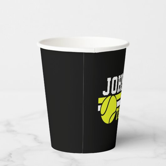 Tennisspieler NAME Ball Game Court Personalisiert Pappbecher (Rechts)