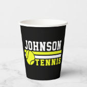Tennisspieler NAME Ball Game Court Personalisiert Pappbecher (Vorderseite)