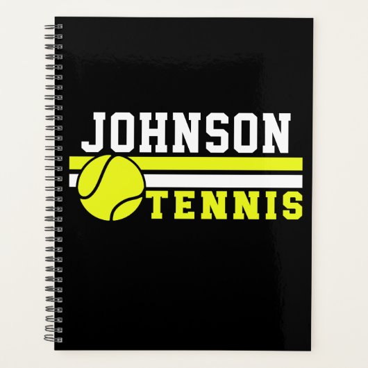 Tennisspieler NAME Ball Game Court Personalisiert Planer (Vorderseite)