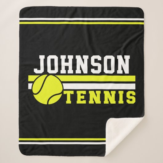 Tennisspieler NAME Ball Game Court Personalisiert Sherpadecke (Vorderseite)