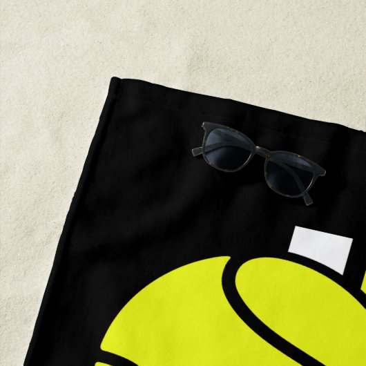 Tennisspieler NAME Ball Game Court Personalisiert Strandtuch (Beispiel)