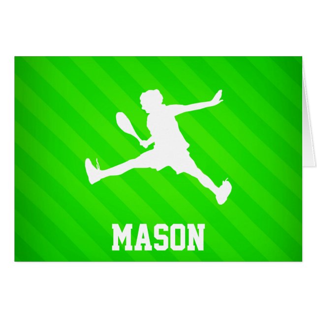 Tennisspieler; Neon Green Strips (Vorderseite (Horizontal))