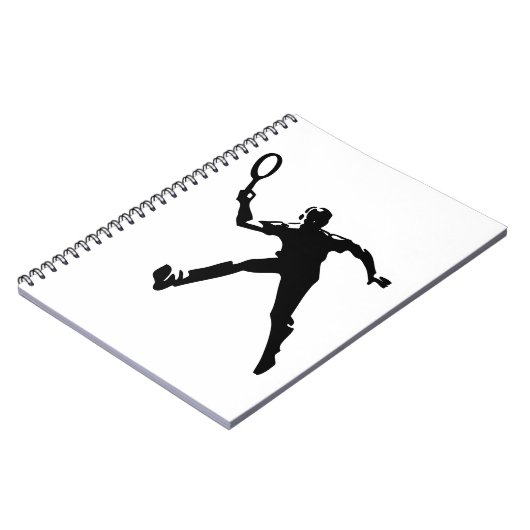 Tennisspieler Notizblock (Linke Seite)