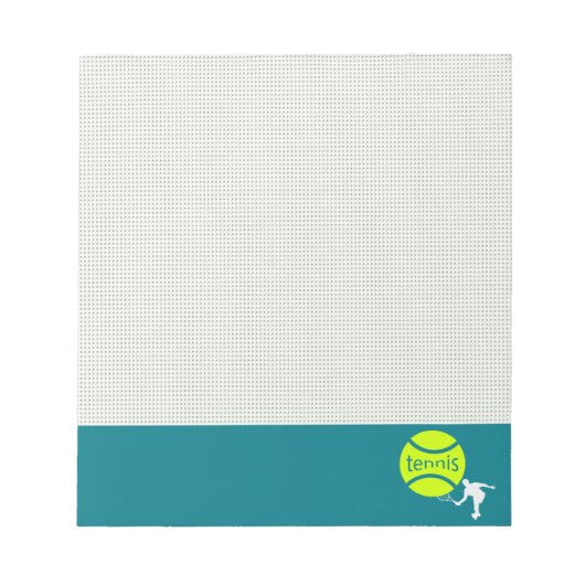 Tennisspieler Notizblock (Vorderseite)