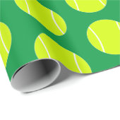 Tennisspieler oder Coach Tennis Balls & Color Spor Geschenkpapier (Rolleneckpunkt)