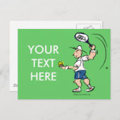 Tennisspieler, Papa, Coach, Tenniscard Postkarte (Vorne/Hinten)