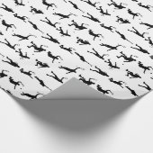 Tennisspieler Posen Schwarz/Weiß Geschenkpackung M Geschenkpapier (Ecke)