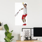 Tennisspieler Poster (Heimbüro)