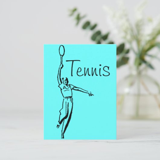 Tennisspieler Postkarte (Stehend Vorderseite)
