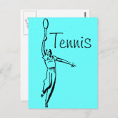 Tennisspieler Postkarte (Vorne/Hinten)