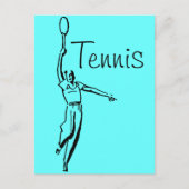 Tennisspieler Postkarte (Vorderseite)