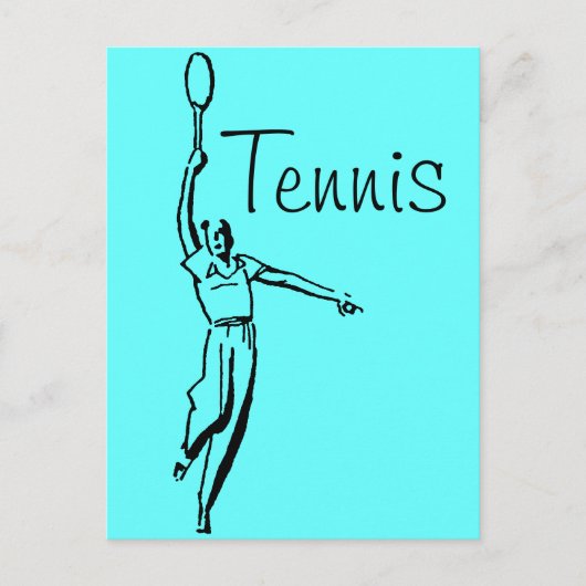 Tennisspieler Postkarte (Vorderseite)