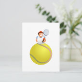Tennisspieler Postkarte (Stehend Vorderseite)