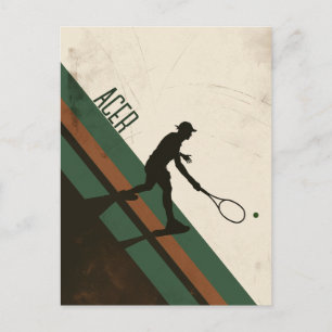 Tennisspieler Postkarte