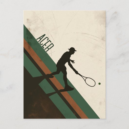 Tennisspieler Postkarte (Vorderseite)