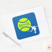 Tennisspieler Quadratischer Aufkleber (Umschlag)