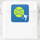 Tennisspieler Quadratischer Aufkleber (Tasche)