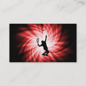 Tennisspieler; Rot Visitenkarte (Rückseite)