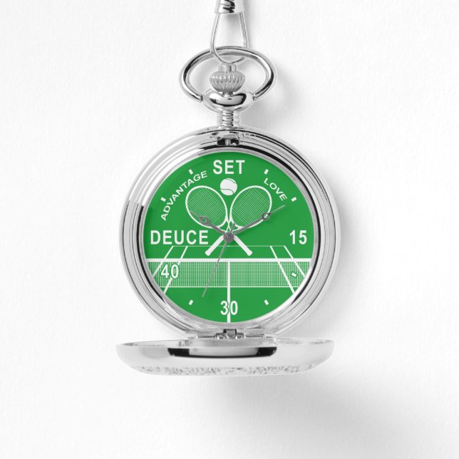Tennisspieler, Tennisuhr Armbanduhr (Vorderseite)