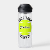 Tennisspieler und Personalisierter Teamname Trinkflasche (Rückseite)