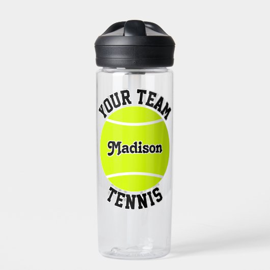 Tennisspieler und Personalisierter Teamname Trinkflasche (Vorderseite)