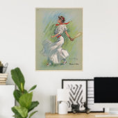 Tennisspieler Vintage Poster (Heimbüro)