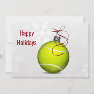 Tennisspieler-Weihnachtsgrüße Feiertagskarte