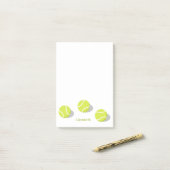 Tennisspielergeschenke Mädchen Jungen personalisie Post-it Klebezettel (Auf Schreibtisch)