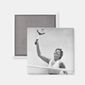 Tennisspielerin 2 magnet (Vorderseite/Rückseite)