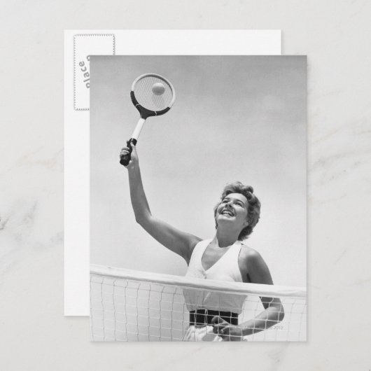 Tennisspielerin 2 postkarte (Vorne/Hinten)