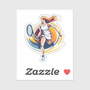 Tennisspielerin Aufkleber