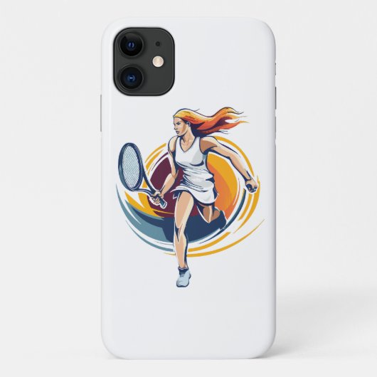 Tennisspielerin Case-Mate iPhone Hülle (Rückseite)