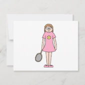 Tennisspielerin Einladung (Rückseite)