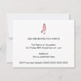 Tennisspielerin Einladung